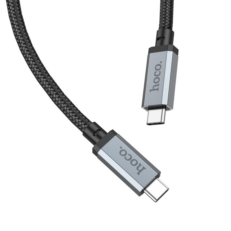 Фото Дата кабель Hoco US05 Type-C to Type-C 100W USB4 40Gbps (1m) (Black) на vchehle.ua