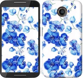 

Чехол Голубые орхидеи для Motorola Moto X2 725329