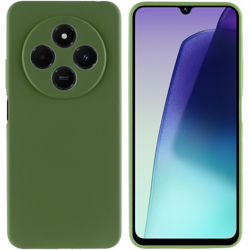 Фото Чехол Silicone Cover Lakshmi Full Camera (AA) для Xiaomi Redmi 14C / Poco C75 (Зеленый / Dark green) на vchehle.ua