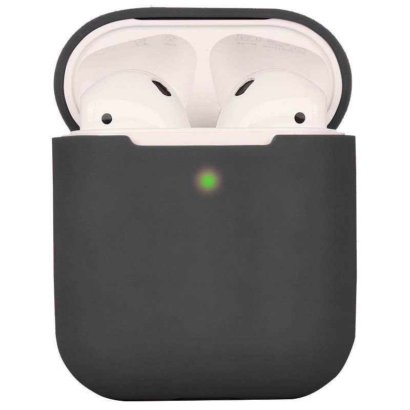 

Силіконовий футляр для навушників AirPods 1/2 (Сірий / Dark Gray) 1132338