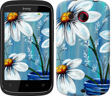 

Чохол Красиві арт-ромашки на HTC Desire C A320e 323182