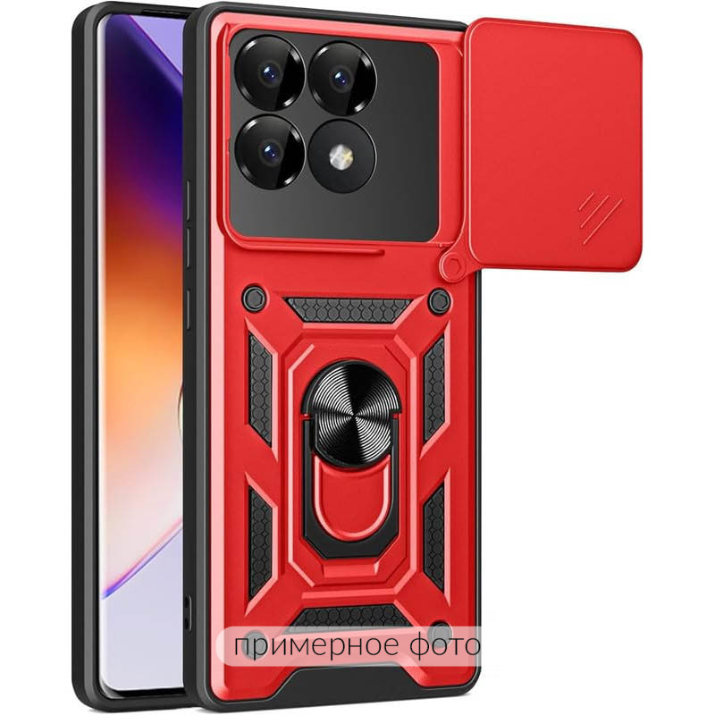 Ударопрочный чехол Camshield Serge Ring для Xiaomi Poco F7 Pro (Красный)
