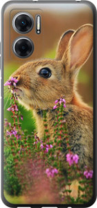 Чехол Кролик и цветы для Xiaomi Redmi Note 11E