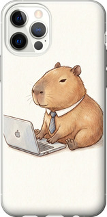 Чохол Funny Capybara CEO Working на iPhone 12 Pro