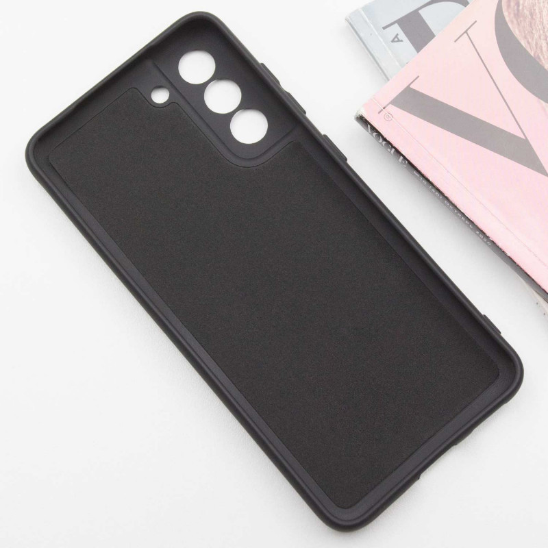Фото Чохол TPU GETMAN Liquid Silk Full Camera на Samsung Galaxy S21 FE (Чорний / Black) в маназині vchehle.ua