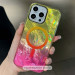 Фото Чехол TPU Shiny Mountain (MagFit) для Apple iPhone 17 Air (6.6") (Yellow / Pink) на vchehle.ua