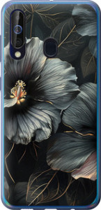 Чохол Чорні квіти на Samsung Galaxy A60 2019 A606F
