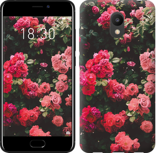 

Чехол Куст с розами для Meizu M6 639334