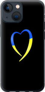 Чехол Жёлто-голубое сердце для iPhone 13 Mini
