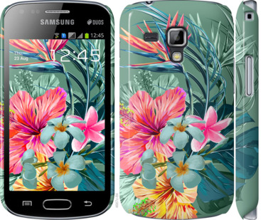 

Чехол Тропические цветы v1 для Samsung Galaxy S Duos s7562 844806
