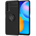 TPU чохол Deen ColorRing під магнітний тримач (opp) на Huawei P Smart (2021) / Y7a (Чорний / Чорний)