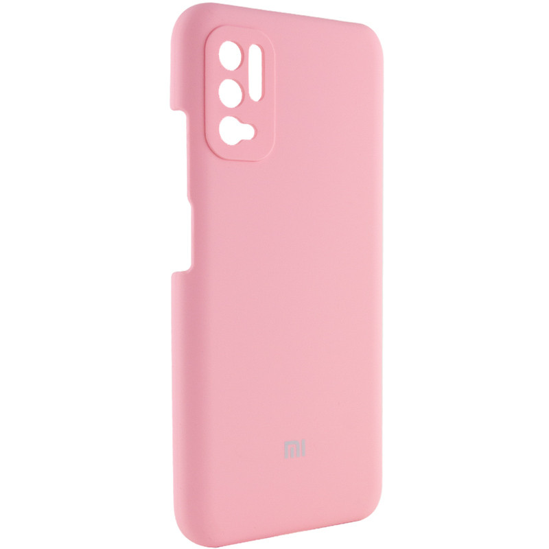 Фото Чехол Silicone Cover Full Camera (AAA) для Xiaomi Redmi Note 10 5G / Poco M3 Pro (Розовый / Pink) на vchehle.ua