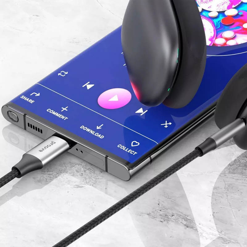 Фото Аудіо кабель Aux Proove SoundTrack Type-C to 3.5mm (1m) (Black) на vchehle.ua