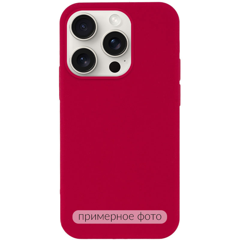Чехол Silicone Case Full Protective (AA) NO LOGO для Apple iPhone 17 Air (6.6") (Красный / Rose Red)