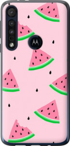 Чехол Розовый арбуз для Motorola One Macro