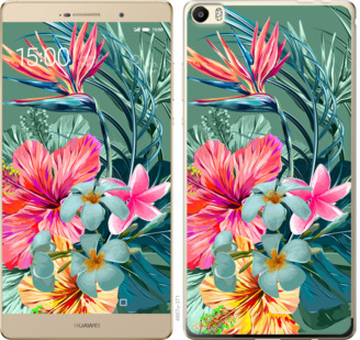 

Чехол Тропические цветы v1 для Huawei P8 Max 845203
