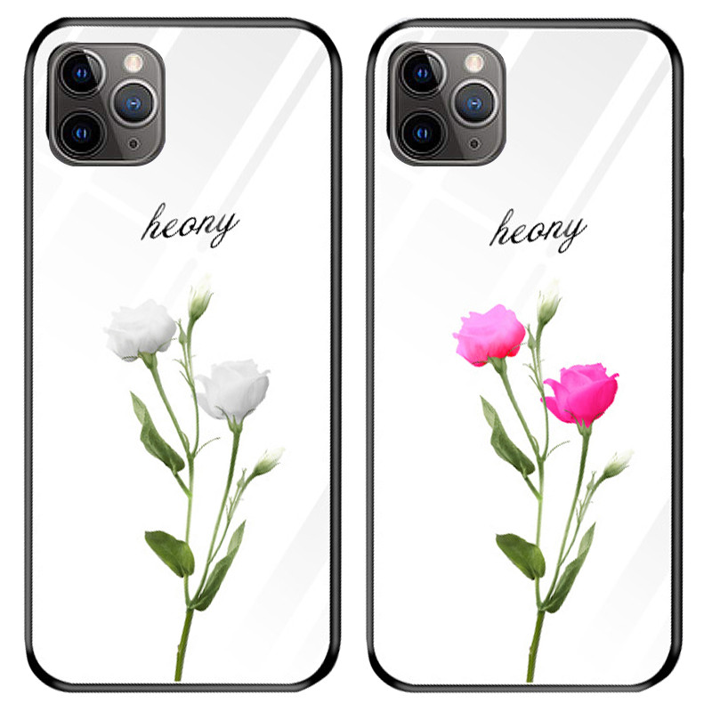 

TPU+Glass чехол светящийся в темноте для Apple iPhone 11 (6.1") (Lovely / Белый) 775918