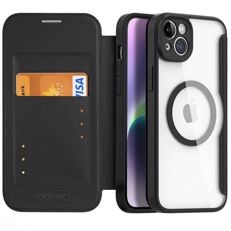 Фото Чохол-книжка Dux Ducis Skin X Pro with Magnetic safe на Apple iPhone 15 (6.1") (Black) на vchehle.ua