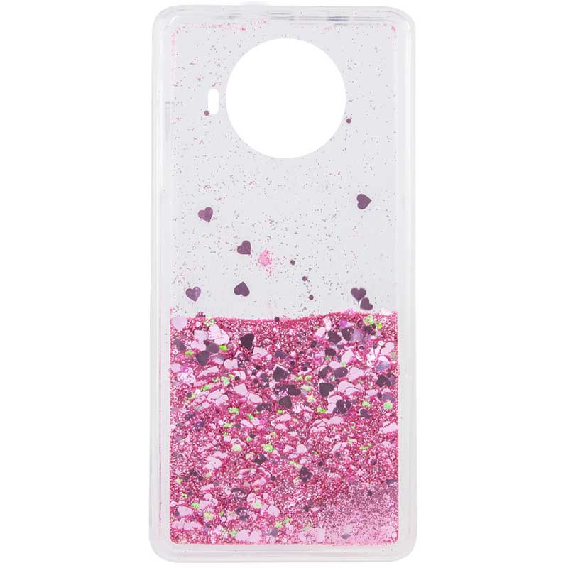 

TPU чехол Liquid hearts для Xiaomi Redmi Note 9 Pro 5G (Розовый) 1082408