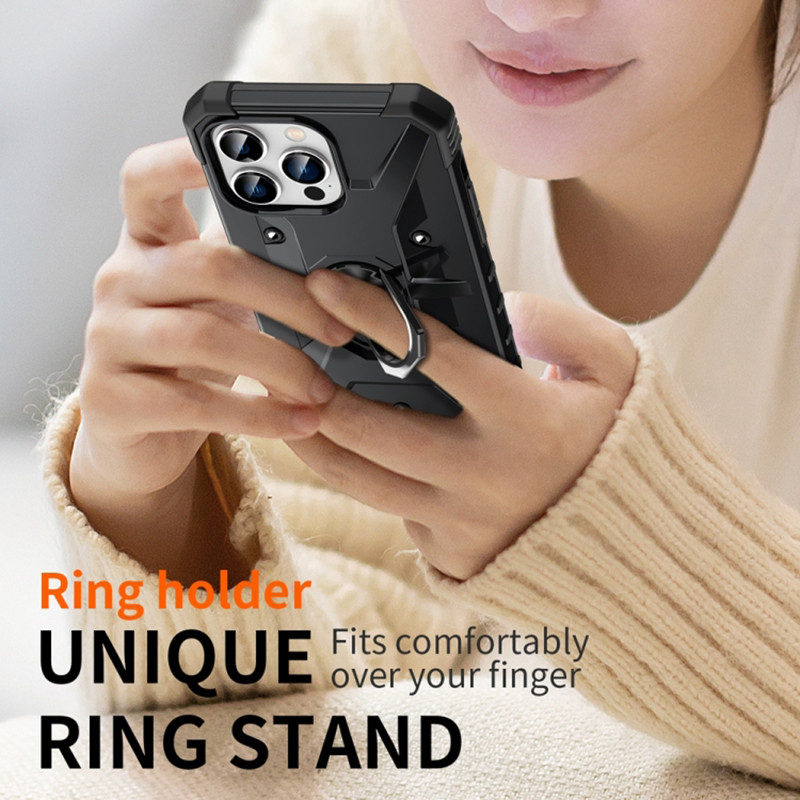 Заказать Ударопрочный чехол Pathfinder Ring для Apple iPhone 14 Pro Max (6.7") (Черный / Black) на vchehle.ua