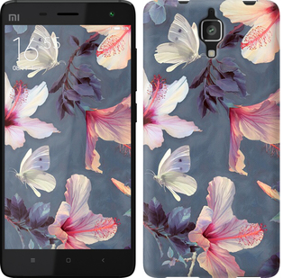 

Чехол Нарисованные цветы для Xiaomi Mi4 596361