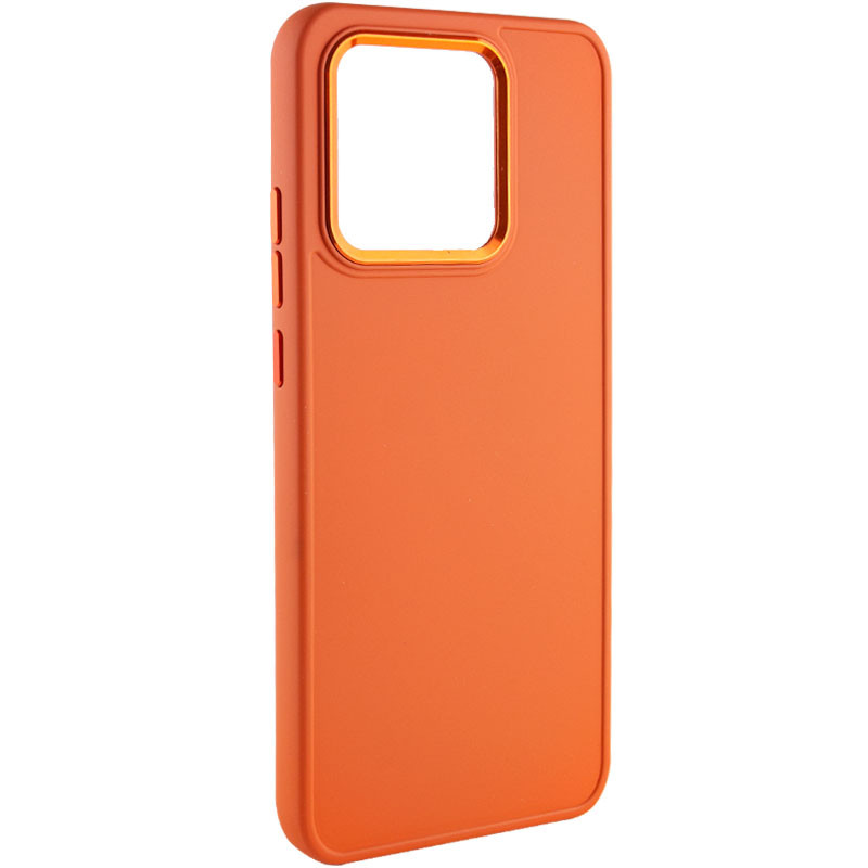 TPU чехол Bonbon Metal Style для Xiaomi Redmi Note 13 Pro 4G / Poco M6 Pro 4G (Оранжевый / Papaya)