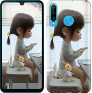 Чехол Милая девочка с зайчиком для Huawei Honor 10i