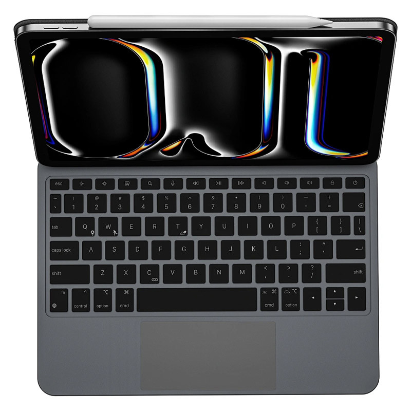 Фото Чохол-клавіатура WIWU MK-004 для iPad Air 13'' (2024)/Pro 12.9" (2020-2022) (Black) в маназині vchehle.ua