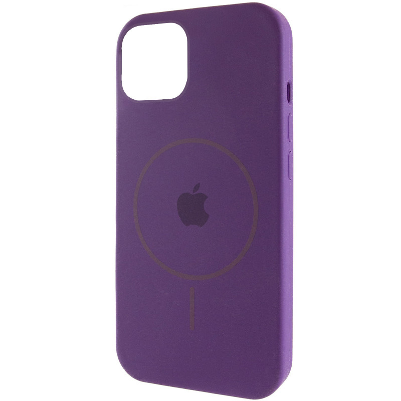 Чехол Silicone Case Full Protective (AA) with Magnetic Safe для Apple iPhone 11 (6.1") (Фиолетовый / Amethyst)