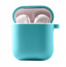Силіконовий футляр з мікрофіброю для навушників Airpods 1/2 (Бірюзовий / Marine Green)
