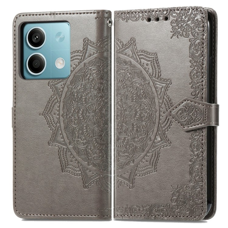 Фото Кожаный чехол-книжка Art Case с визитницей для Xiaomi Redmi 13 4G / Poco M6 4G (Серый) в магазине vchehle.ua