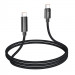Дата кабель Hoco U125 Benefit 100W Type-C to Type-C with display (1.2m) (Black) в магазині vchehle.ua