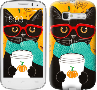 

Чехол Осенний кот для Alcatel One Touch Pop C5 5036D 658306