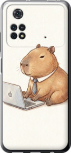 Чехол Funny Capybara CEO Working для Xiaomi Poco M4 Pro