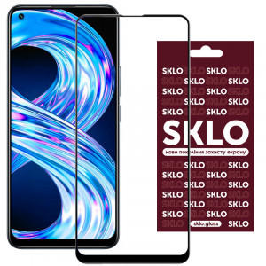 Защитное стекло SKLO 3D (full glue) для Realme 8