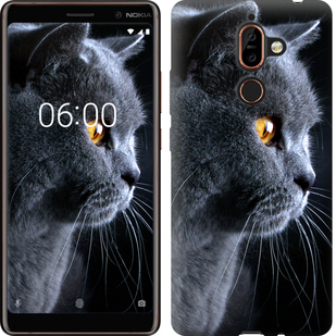Чехол Красивый кот для Nokia 7 Plus