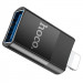 Фото Перехідник Hoco UA17 Lightning Male to USB Female USB2.0 (Чорний) на vchehle.ua