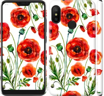 

Чехол Нарисованные маки для Xiaomi Redmi 6 Pro 744108