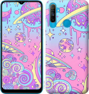 Чехол Розовая галактика для Realme C3