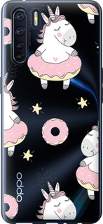 

Чехол Единорожки для Oppo A91 1624805