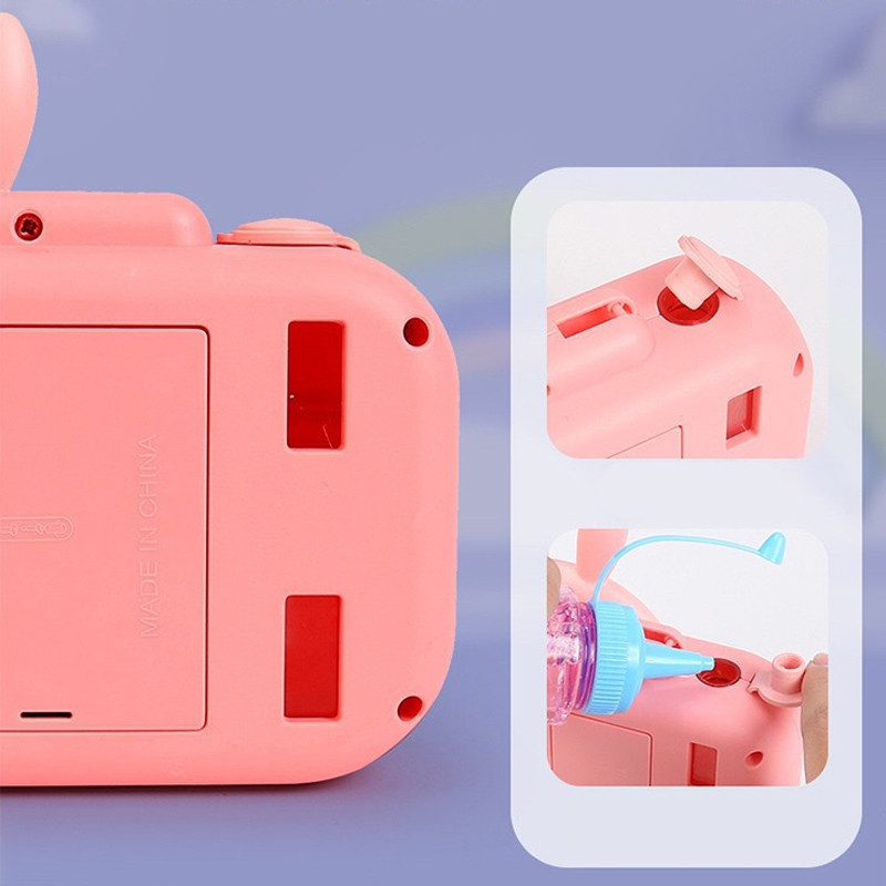 Фото Фотокамера-генератор мильних бульбашок 9996 Children's camera (Rabbit / Pink) в маназині vchehle.ua