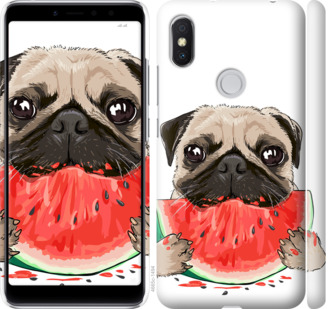 

Чехол Мопс и арбуз для Xiaomi Redmi S2 843731