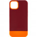 Чохол TPU+PC Bichromatic на Apple iPhone 12 Pro / 12 (6.1") (Brown burgundy / Orange)