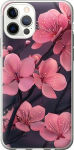 Чохол Пурпурна сакура на iPhone 12