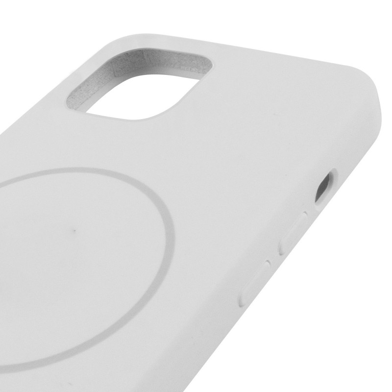 Чехол Silicone Case Full Protective (AA) NO LOGO with Magnetic Safe для Apple iPhone 11 (6.1") (Белый / White) в магазине vchehle.ua