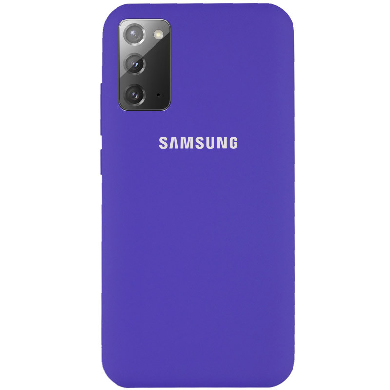 Чехол Silicone Cover Full Protective (AA) для Samsung Galaxy Note 20 (Фиолетовый / Purple)