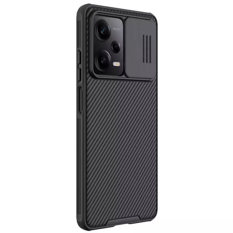 Купити Карбонова накладка Nillkin Camshield (шторка на камеру) на Xiaomi Poco X5 Pro 5G / Note 12 Pro 5G (Чорний / Black) на vchehle.ua