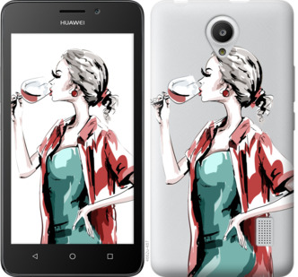 

Чохол Дівчина з келихом на Huawei Y635 841807