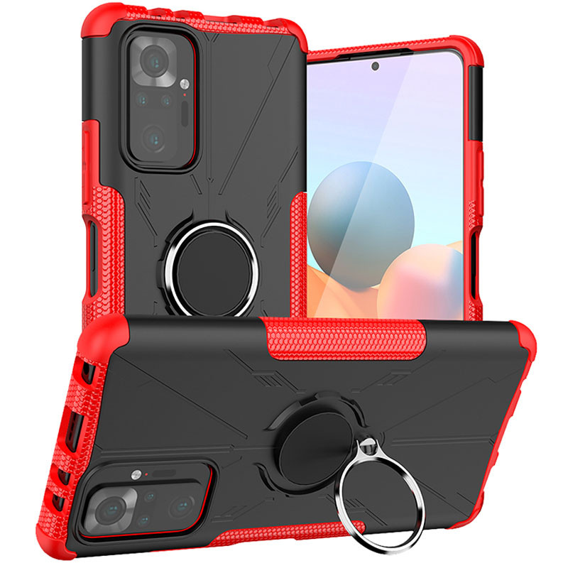 

Ударопрочный чехол Protective Ring для Xiaomi Redmi Note 10S (Красный) 1210329