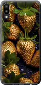 Чехол Золотая клубника для Samsung Galaxy M10